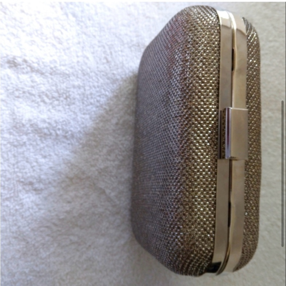 Jessica McClintock Gold Evening Clutch/Shoulder Bag